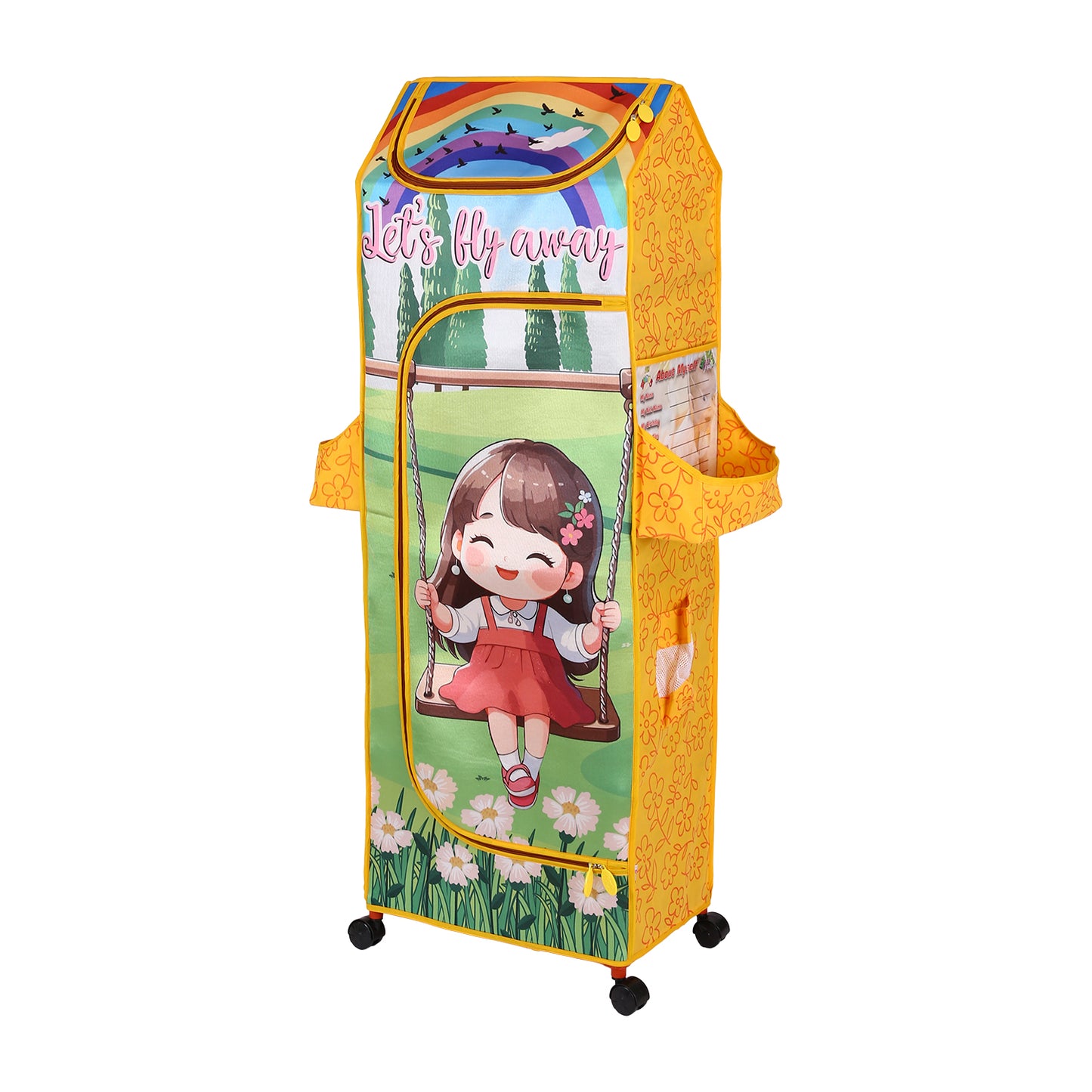 Kudos Character Edition Girl on Swing 5 Shelves Wardrobes