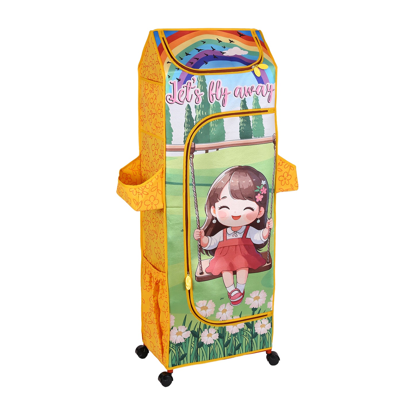 Kudos Character Edition Girl on Swing 5 Shelves Wardrobes