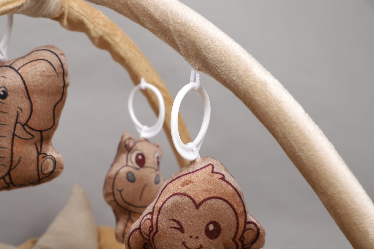 Kudos Cozy Braided Baby Play Gym with Safari Animal Toys